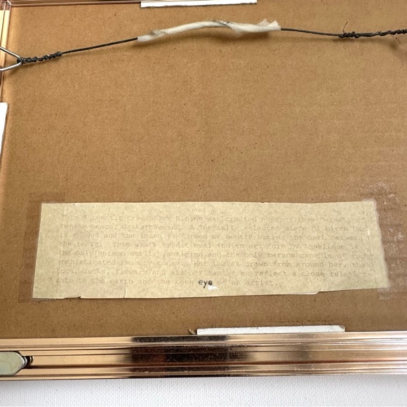 Vintage Birch Bark Art in Frame - Picture 6 of 6